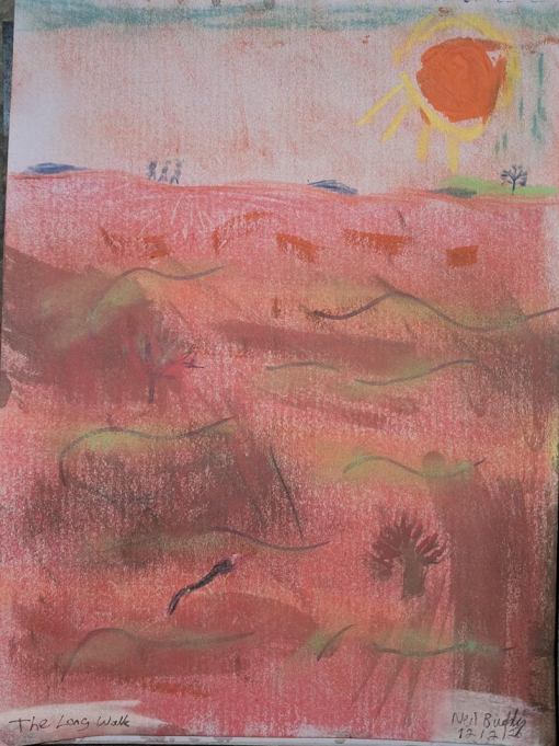 Abstract painting: The Long Walk